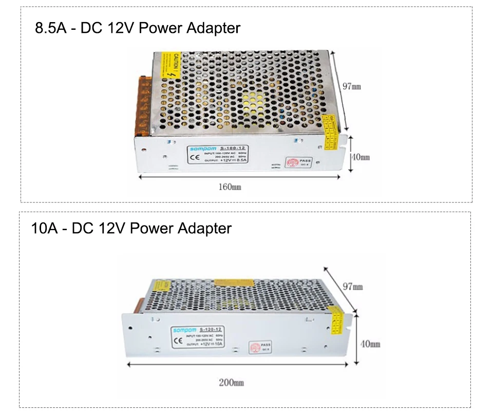 Foxanon AC110V-220V к DC 12 В трансформаторы 2A 3.2A 5A 8.5A 10A 15A 20A 30A переключатель адаптер драйвер ПИТАНИЕ светодиодные ленты