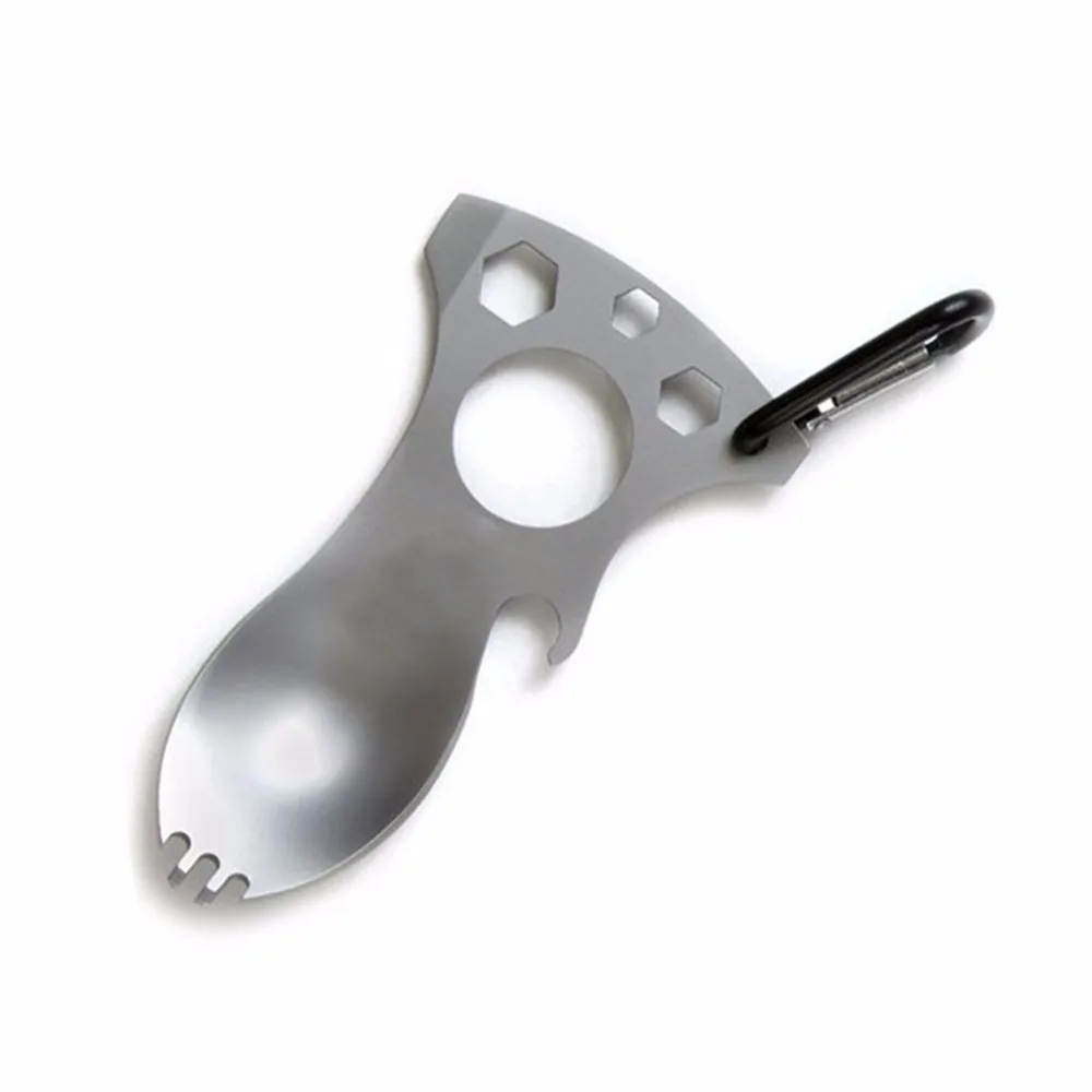 

New Multi-function Portable Spoon Outdoor Screwdriver Tableware Pocket Bottle Opener SpookTravel Camp Hiking Survival Tool Kit