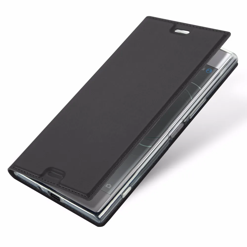 Кожаный чехол для Sony Xperia XZ1 компактные Чехлы откидная подставка слот карты