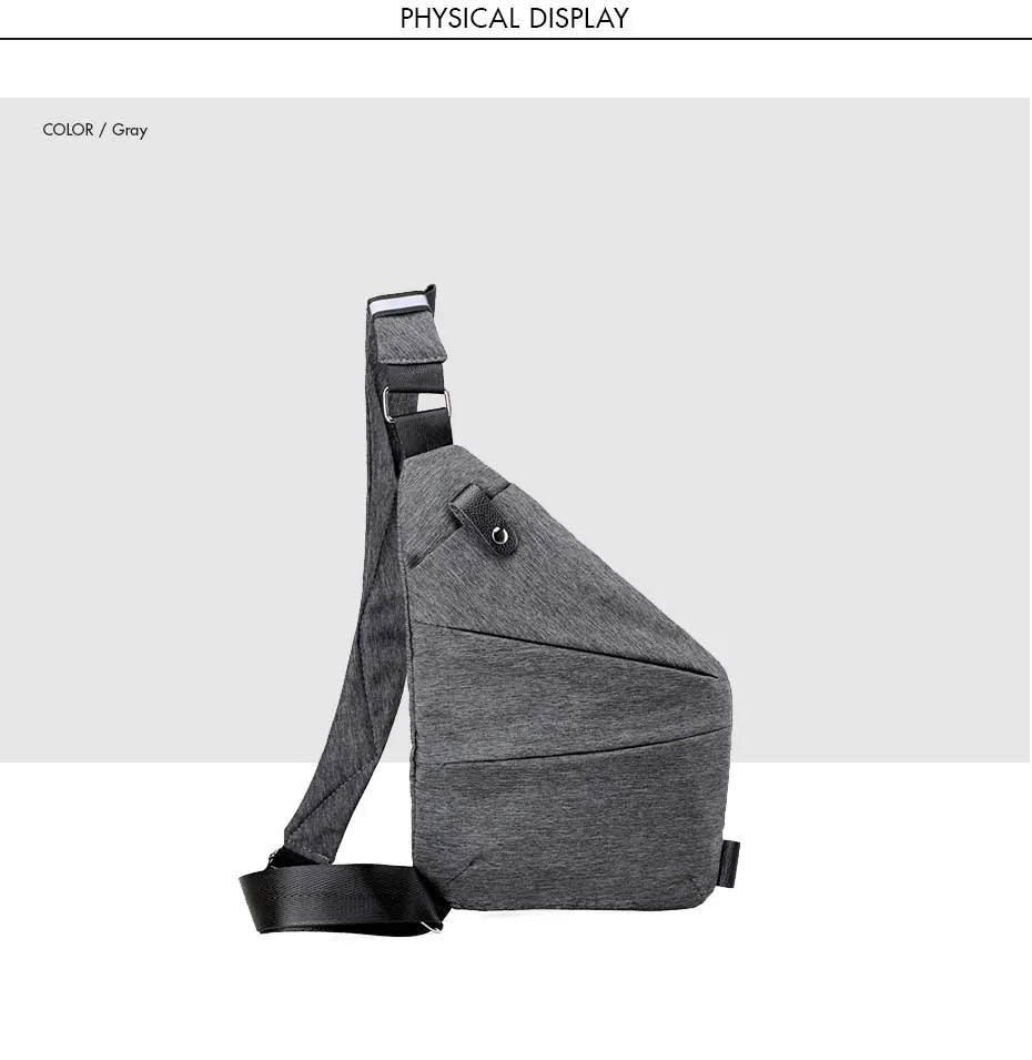CARANFIER сумки на плечо USB зарядное устройство дизайнерские сумки через плечо мульти-функция маленькие дорожные нагрудные сумки для мужчин