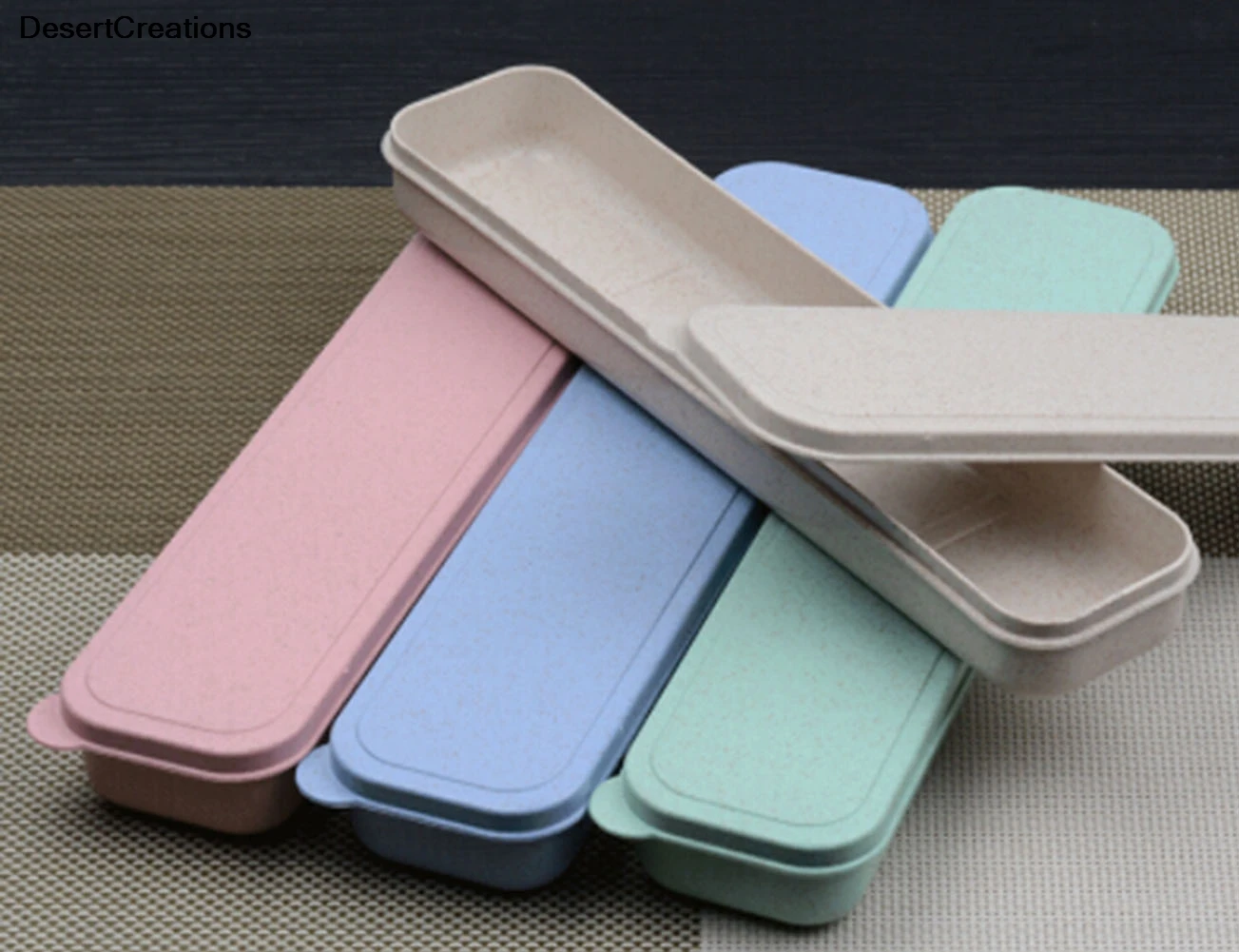 

Portable Eco-Friendly Wheat Straw Cutlery Travel Kids Adult Cutlery Dinnerware Camping Picnic Set Gift Kitchen Tools Lunch Box