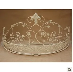 European style mosquito bed frame iron paint crown bed mantle curtains holding z frame European style mosquito bed frame iron paint crown bed mantle curtains holding z frame