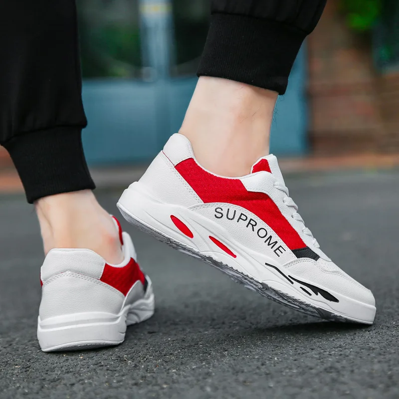 JINBEILEE Men's Sports Skateboard Shoes Canvas Casual Trend Small White Shoes Male Breathable Mesh Shoes Men