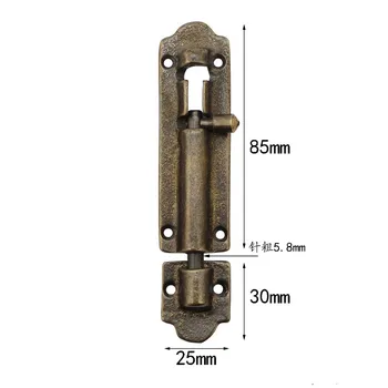 

Chinese Antique Bronze Window Door Bolt Brass Furniture Kitchen Cabinet Bolt Copper Bolt Latch Buckle Hardware