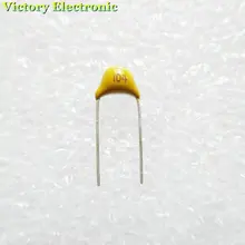 100 шт./лот многослойный керамический конденсатор поверхностного монтажа 0,1 мкФ 104 с алюминиевой крышкой, 50В 100nF 104 М Р = 5,08 мм