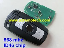 car key For bmw 3 button smart card 868mhz with electric transponder ID46 chip uncut smart key best price