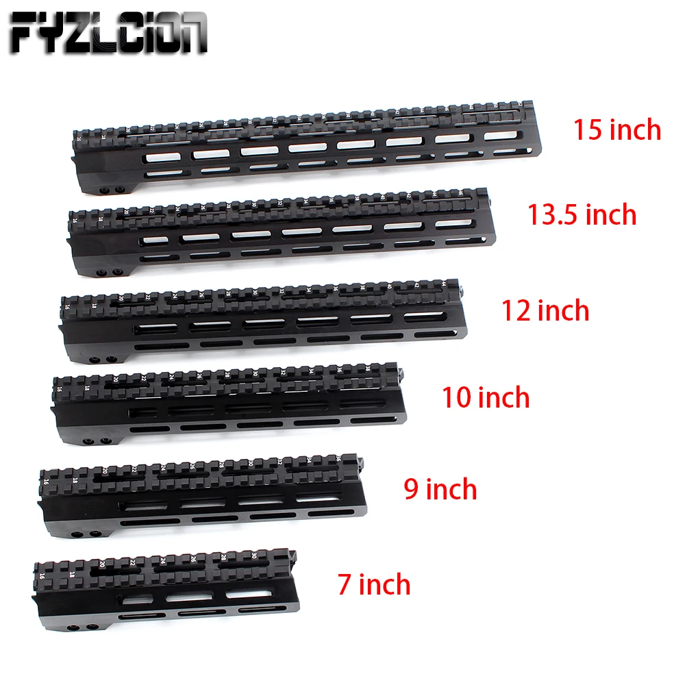 FYZCION 7/9/10/12/13.5/15/17 بوصة AR15 شحن تعويم M-LOK Handguard picatinny السكك الحديدية ضئيلة نمط مع برميل من الفولاذ الجوز ل نطاق جبل