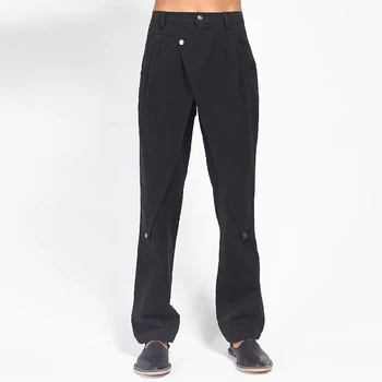

27-44! fashion oversized trousers for men 2019 Men's loose casual pants new design pleated flared flared trousers
