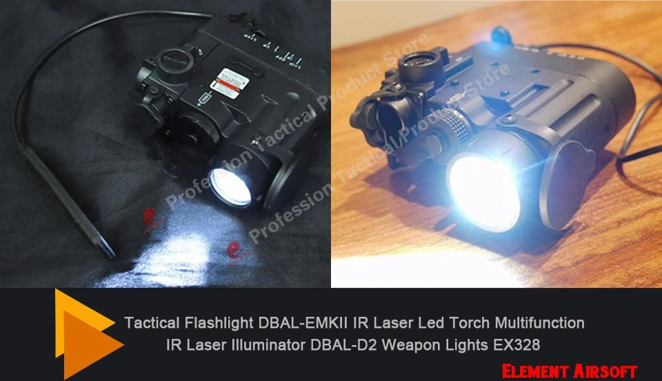 Element Airsoft DBAL тактический флэш-светильник Armas светильник DBAL-EMKII IR красный лазер Led Softair DBAL-D2 оружейный пистолет светильник EX328