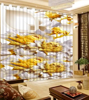 

Modern Home Decoration Living Room Curtains 3d Magnolia flower curtains