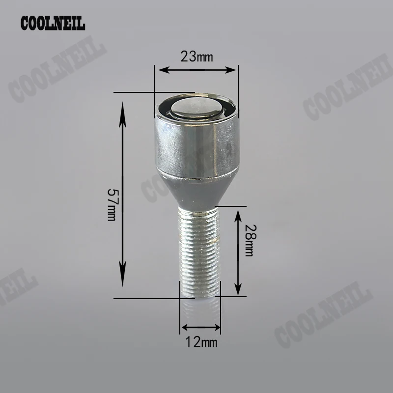 4x12x1,25 мм колеса замок болты засовы и 1x Ключ Anti Theft