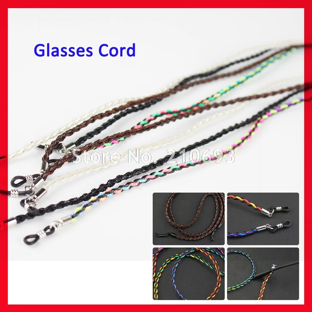 

Free Shipping 1pc Fashion PU Nylon Eyeglasses Cord Glasses Anti Slip Chain Holder Black White Brown Colorful