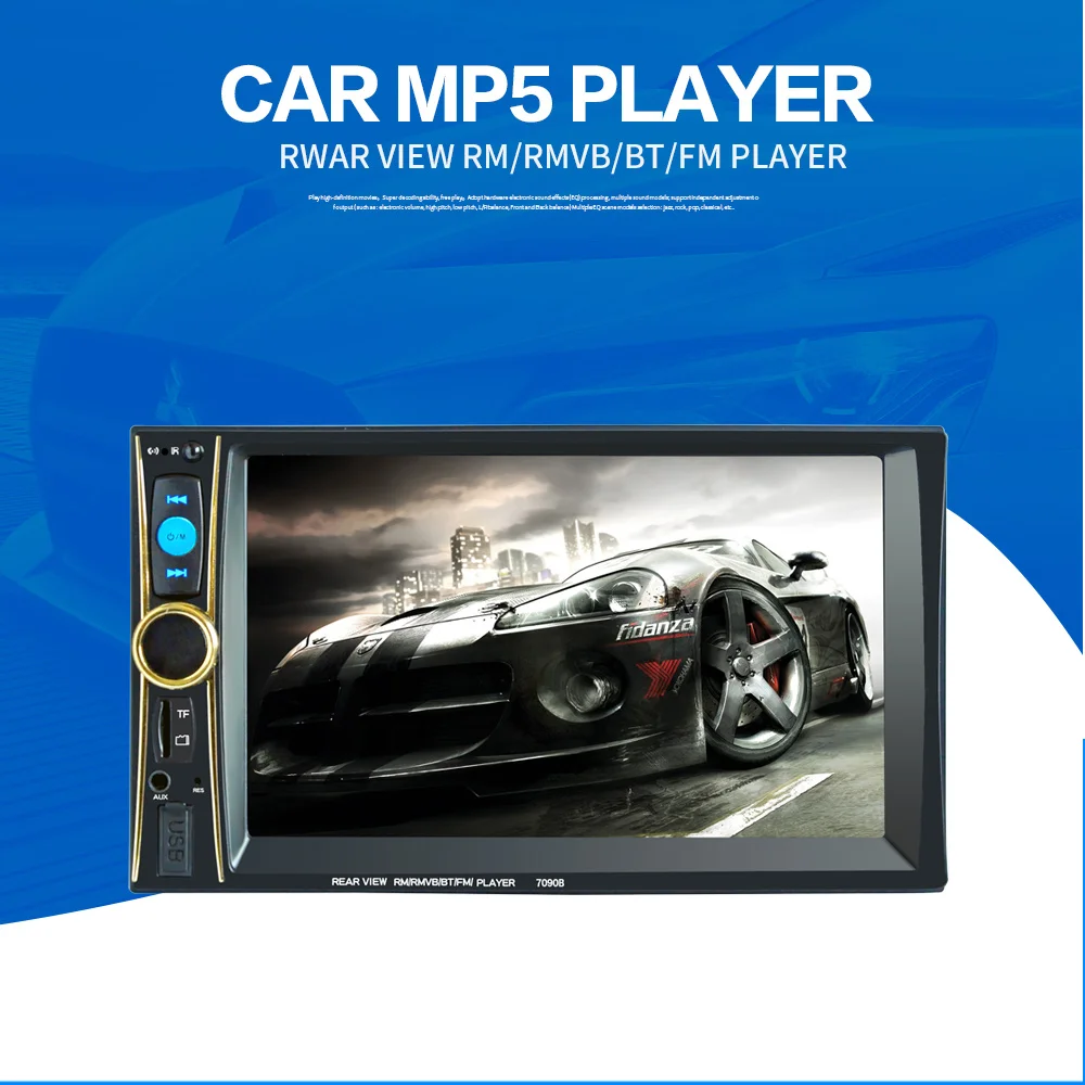 

Vehicel 2Din 7inch Bluetooth Car MP5 Car Radio FM/AM/RDS Radio Fast Charge with Rear View Camera Function Car Multimedia Player
