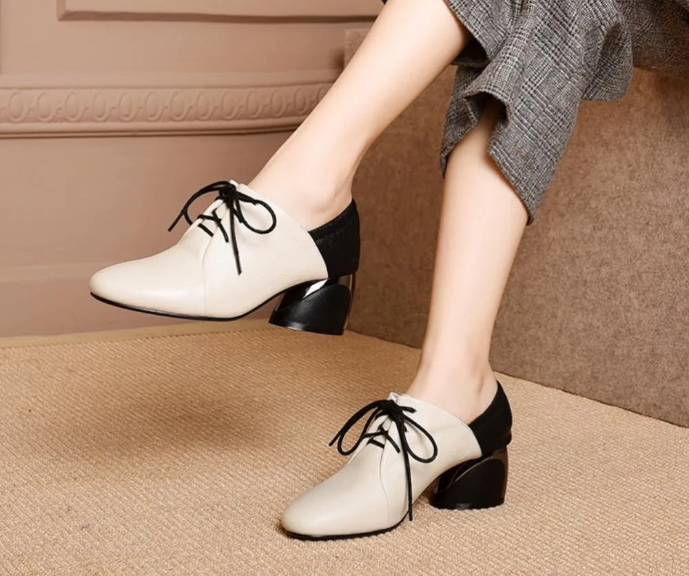 

Autumn and winter fashion in the new round head with deep mouth leather shoes