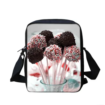 

BAOBEIKU Men Women Messenger Bag Fashion 3D Candy Printing Pattern Shoulder Bags Travel For boy girl Kid School Bag New Arrival