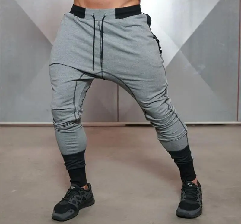 

2019 Autumn New Big Zipper Sweatpants Men Solid Workout Bodybuilding Clothing Casual GYMS Fitness Joggers Pants Skinny Trousers