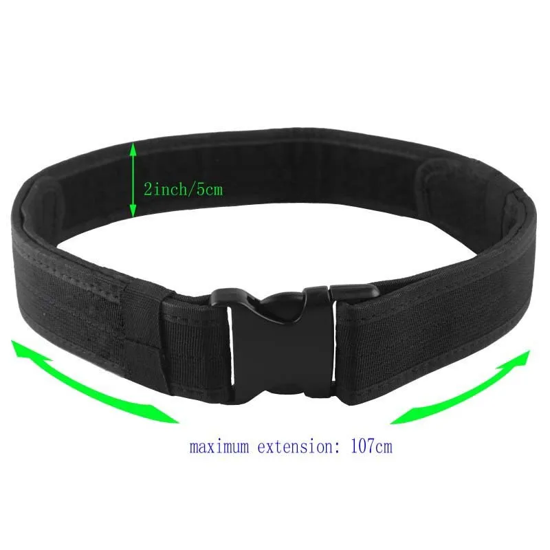 Hunting belts Nylon Tactical 2 Inch Inside Belts Blackin Waist Support from Sports