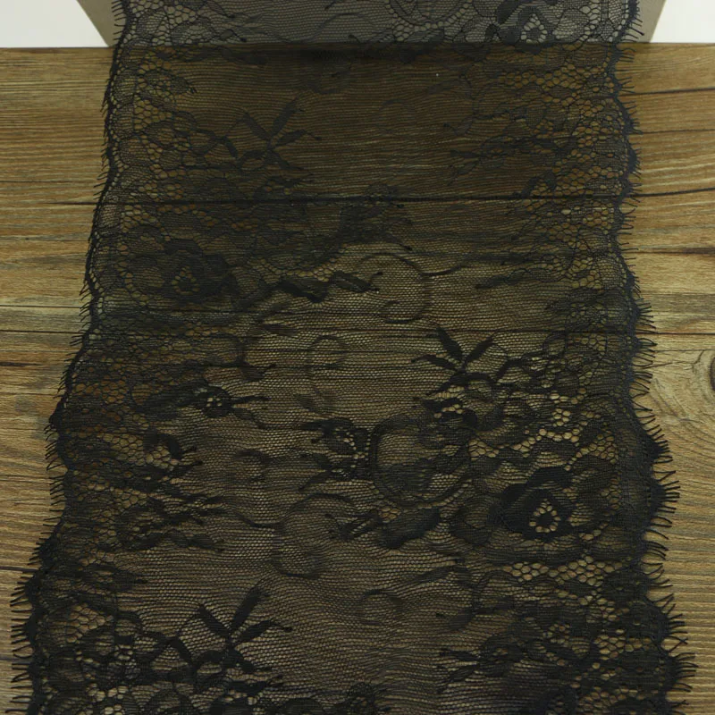 3 ярда ресниц кружева цветок черный красный кружевной ткани ручной работы DIY аксессуары для одежды