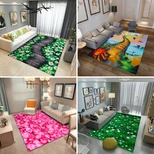 3D печатные пасторальные цветы ковры для гостиной спальни цветок ковры и прикроватные противоскользящие одеяло tapis salon alfombra