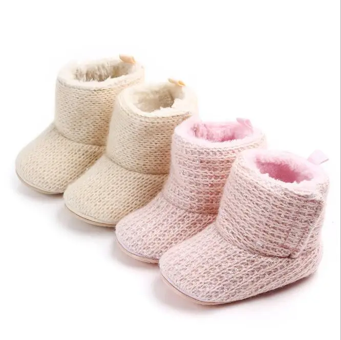 Winter Warm Baby Newborns Shoes Crochet First Walkers Knitted Baby