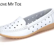 Г., дышащая обувь из натуральной кожи на танкетке, повседневная обувь на плоской подошве для женщин, лоферы, Chaussure Femme, женские кроссовки, zapatos mujer