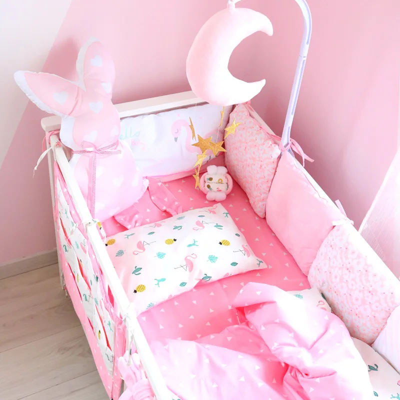 Baby Bedding Set Cotton Cot Kit For Children Baby Bed Linen Include