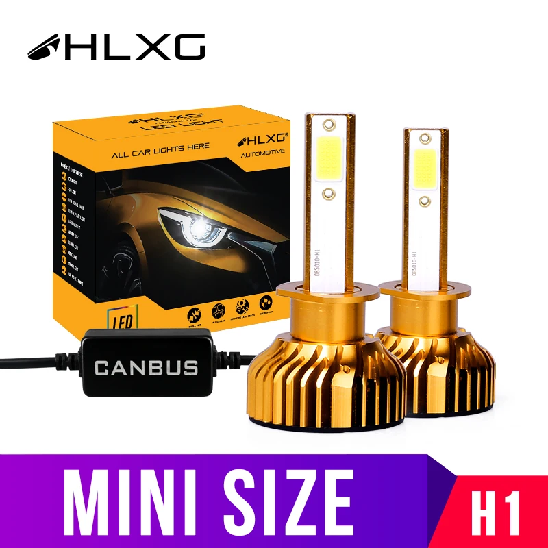 Hlxg 2 шт. мини H1 H11 HB3 HB4 9006 H4 H7 светодиодные CANBUS Ошибка Бесплатный комплект анти emc Авто автомобилей фары автомобиля 50 Вт 5000LM 6000 К 12 В