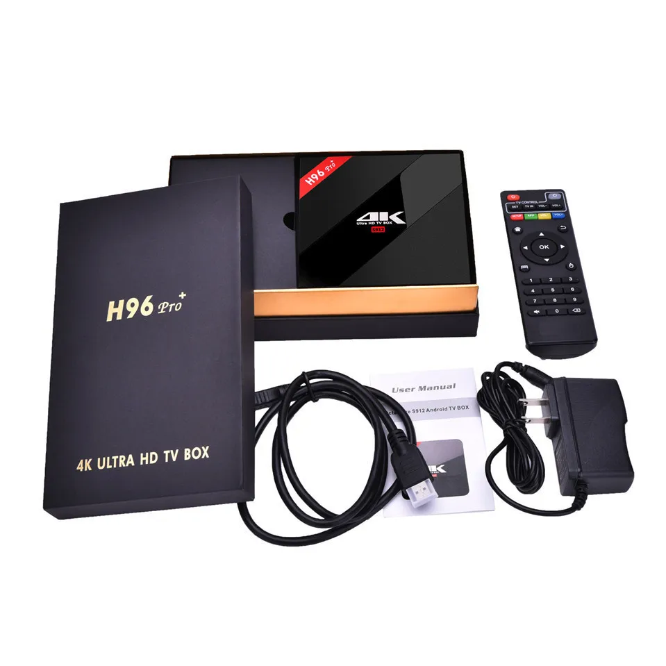 H96Pro IPTV Box на базе Андроид(3g+ 32G)+ Королевский IPTV арабский, персидский курдской IPTV, Amlogic S912 64bit Octa Core H.265 2,4 г/5,8 ГГц Wi-Fi коробка