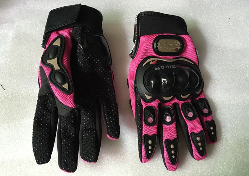 Рыцарь полный палец маленький размер S розовый оранжевый черный для женщин moto rcycle перчатки moto Mujer Luva moto Racing женские перчатки