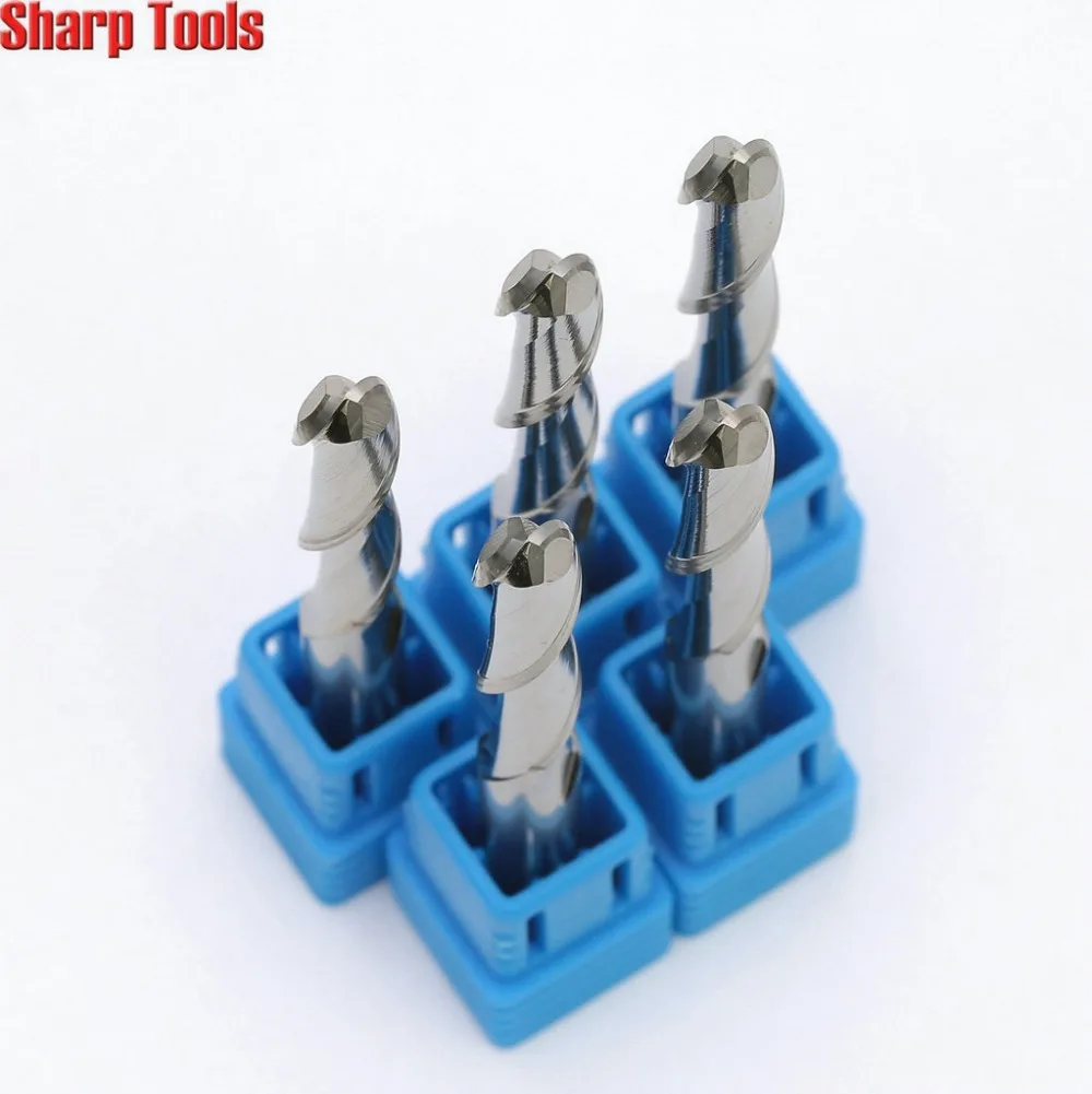 

5pc 6x17MM 2 Flute Ball Nose End Mills for Wood 3D CNC Engraving Tool Milling Cutter Tungsten Carbide Spiral Router Bits Knife