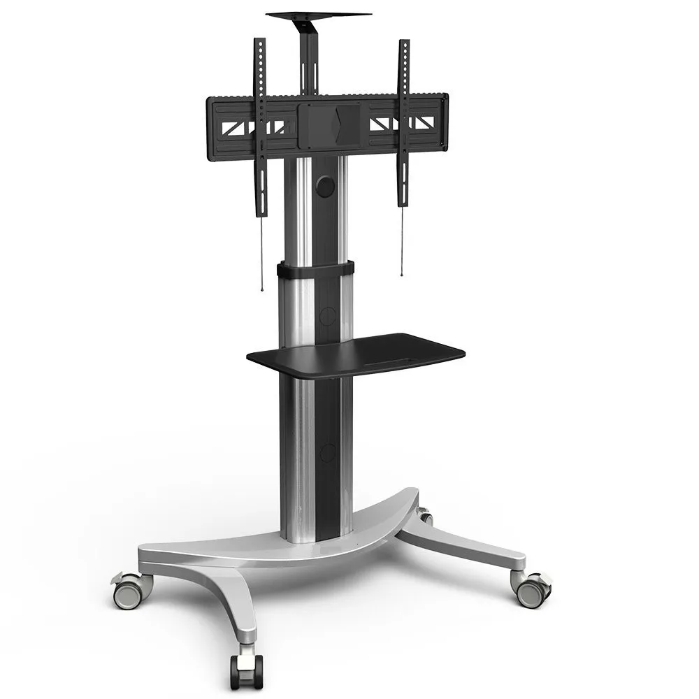 High End Mobile TV Carts Floor Stand for LCD LED Plasma Flat Panels