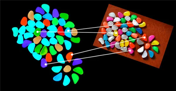 Colorful Artificial Luminous Stones 50pcs Garden Pebbles - 3