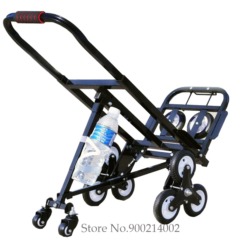 

Carbon Steel Two Wheeler Stair Climbing Hand Truck Black