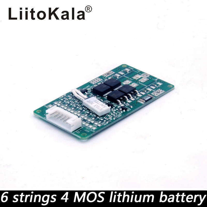 LiitoKala Новое поступление 6S 15A 24V 8ah 10ah 12ah PCB плата защиты BMS для 6 пакетов 18650 литий-ионный аккумулятор