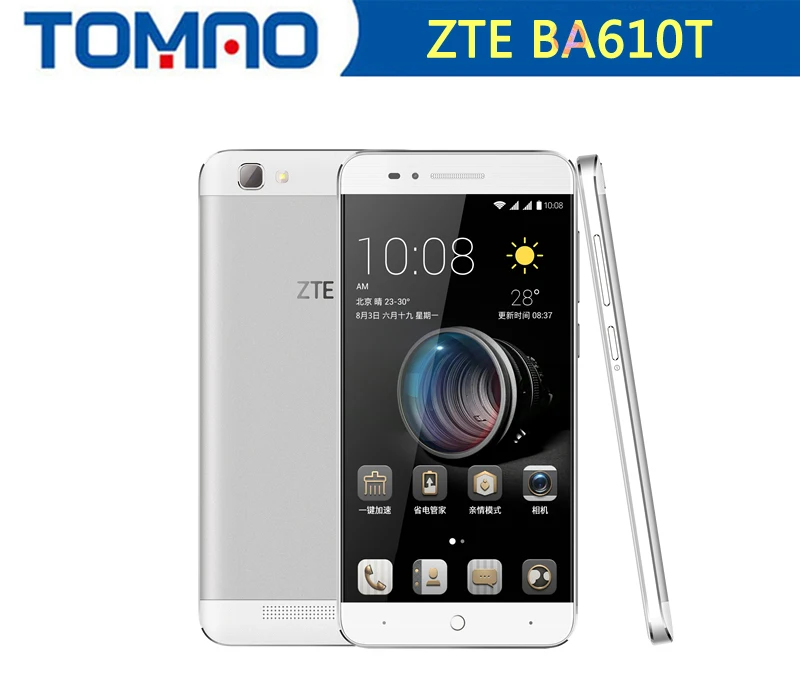 Оригинальный телефон ZTE BA610T MTK6735P четырёхъядерный Android 5 1 2 Гб ОЗУ 8 ПЗУ 0 МП 4000 мАч