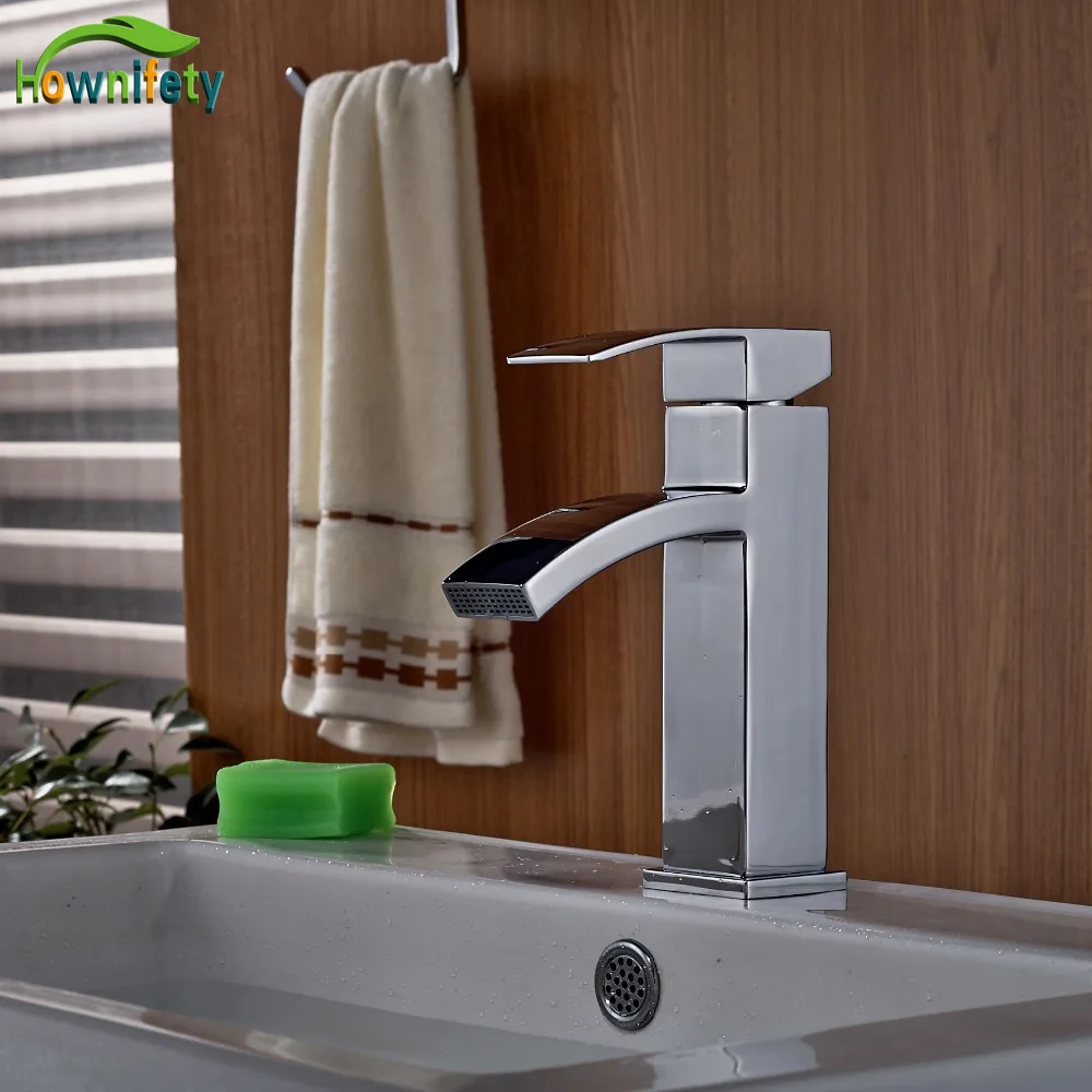 

Freeshipping Chorme Finish Bathroom Sink Tap Hot&Cold Faucet Deck Mounted Vanity Sink Faucet