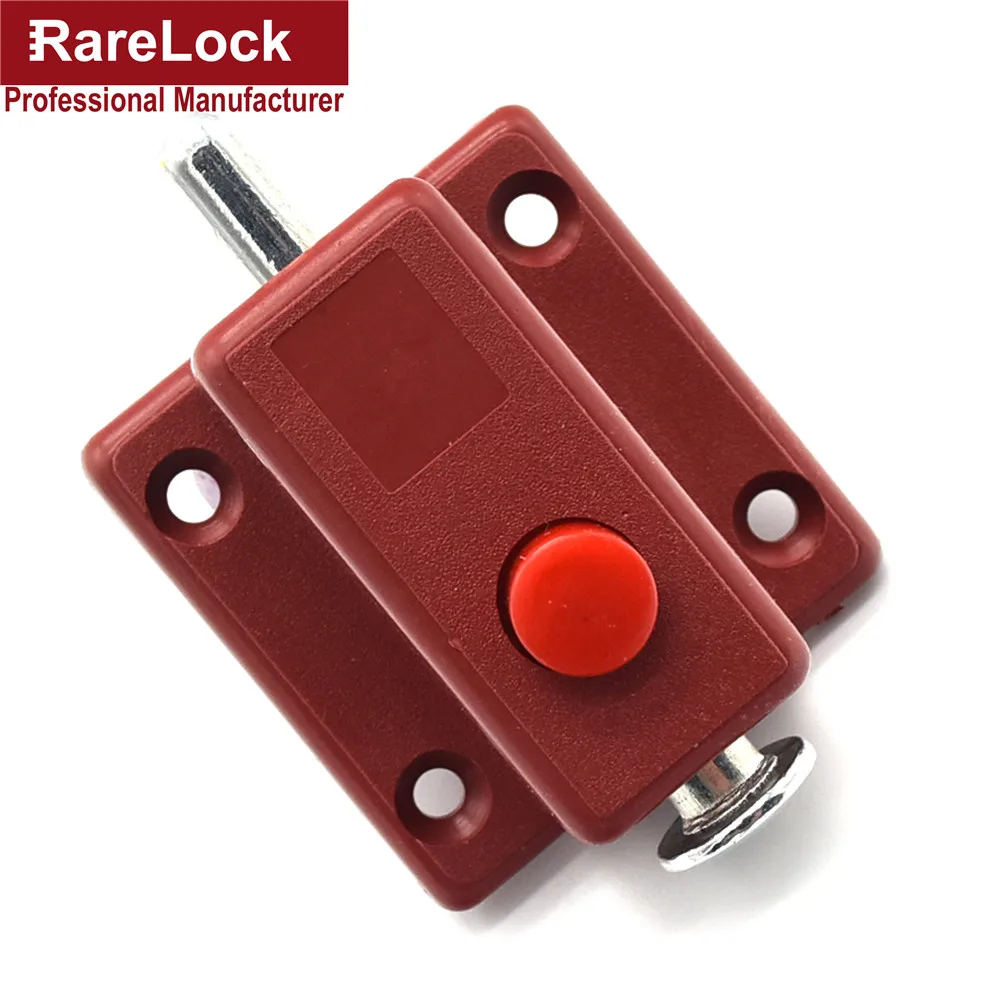 Rarelock Christmas Supplies 2pcs Latch Thumb Lock For Door Window Cabinet Box Cupboard Locker Home Bolt