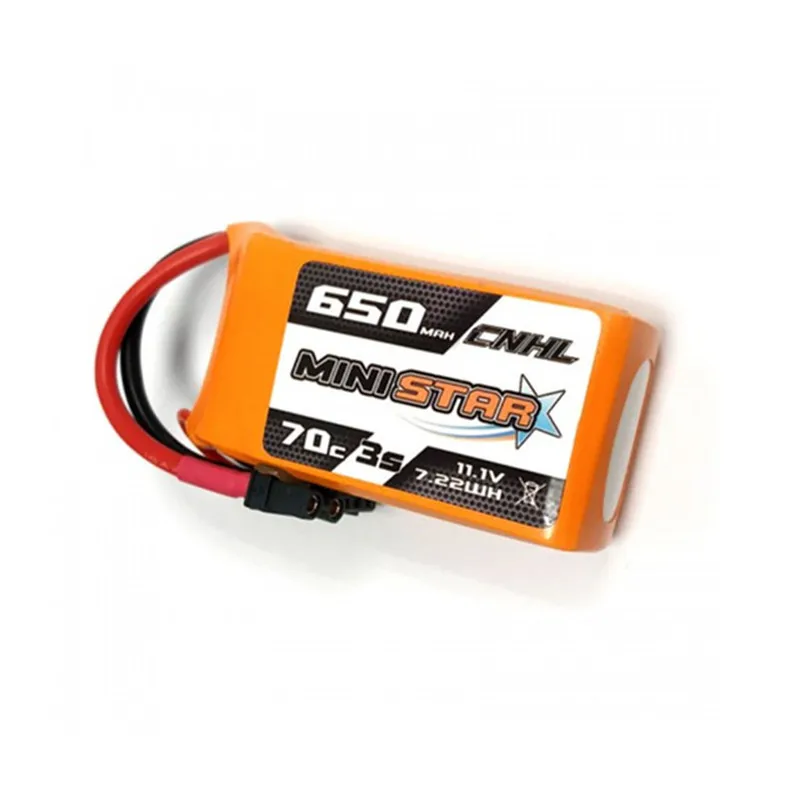 1/2/3 шт. CNHL MiniStar 650 мА/ч, 11,1 V 3S 70C Lipo Батарея Перезаряжаемые W/XT30U разъем для 3 дюймов с видом от первого лица Модель радиоуправляемого дрона