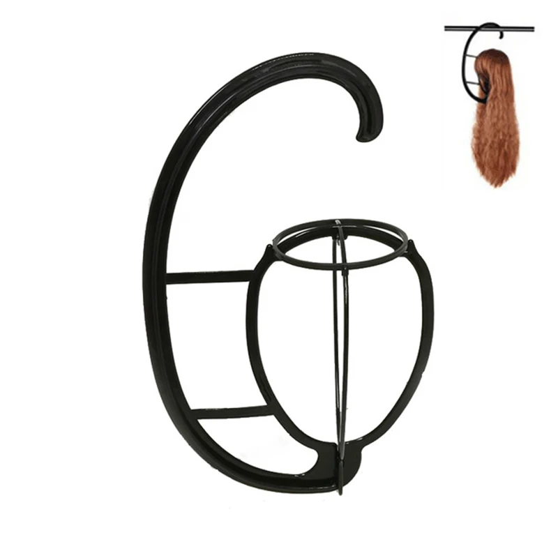 

Portable Hanging Wig Stand Hair Tools Plastic DIY Hats Hanger 1pcs/lot Long &Short Wigs Folding Stable Durable Display Tool
