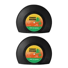 1 Pair Record Bookend Plastic Unique design easy to use and practical Drop Shipping