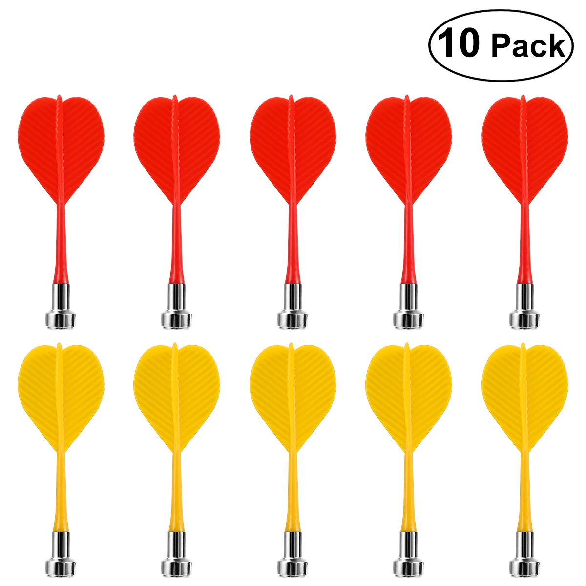 NUOLUX 10 шт. Замена надёжный безопасный пластиковый крыло магнитные дротики Bullseye цель игры игрушки (красный и желтый)