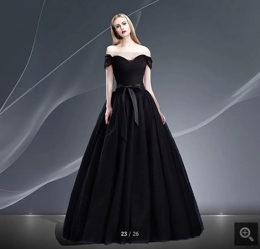 Новинка 2017 черное Тюлевое бальное платье с открытыми плечами сексуальное