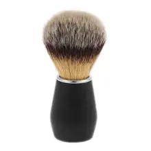 Мужская Нейлоновая Щетка для бритья волос с деревянной ручкой для очистки лица, черный