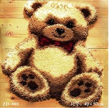 תפס וו שטיח ערכות סורגת שטיח קיר חוט ספת כרית סט לרקמה שטיח שטיח לבן דוב בית תפאורה רצפת מחצלת(China)