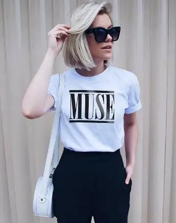 Women Men Fashion Clothing Tee Muse T Shirt Casual High Quality Cotton Top Hipster Tumblr Aesthetic Blusa Girl Tee Outfits Shirt Hipster Tumblr Fashion Tumblrtumblr Fashion Aliexpress