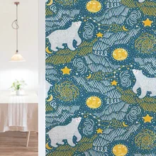 Оконная пленка стеклянная пленка Скандинавия классическое стекло наклейка для ванной, кухни, спальни домашний декор полярный медведь 60*200 см