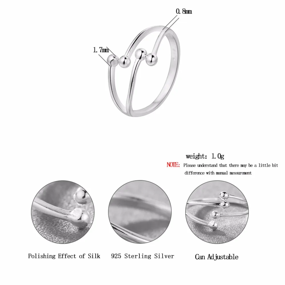 QIMING New Brand Silver 925 Jewelry Rings For Women Girls Party Gift One Engagement Ring Wedding Jewelry Accessories