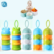GL Draagbare 3 Layer Baby Melkpoeder Opslag Container BPA Gratis Voedsel Opbergdoos Verzegelde Dispenser Formule Fruit Snack Winkel doos(China)