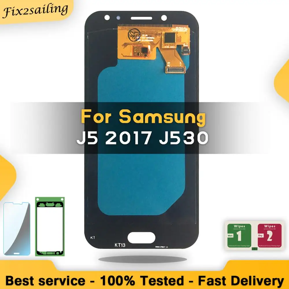 Для samsung Galaxy SM-J530F AMOLED ЖК-дисплей, сенсорный экран J530 J5 pantalla, замена, протестированный рабочий дигитайзер