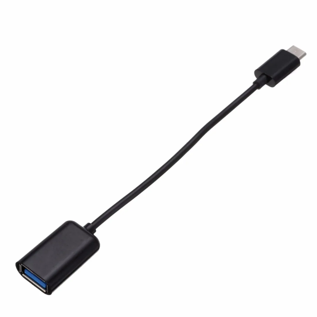 Тип C OTG кабель адаптер USB 3,1 type-C штекер USB 2,0 A Женский OTG кабель для передачи данных Шнур адаптер Белый/Черный 16,5 см